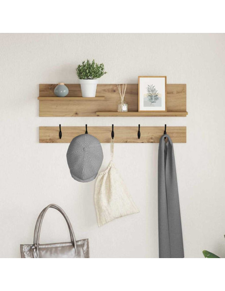 Appendiabiti a muro Rovere artigianale 90 x 15 x 36 cm
