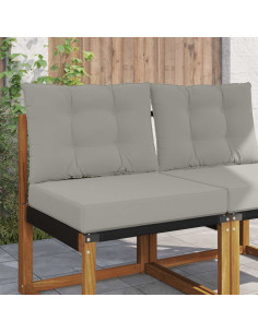Cuscino per divano da esterno 2 pcs Grigio Poliestere
