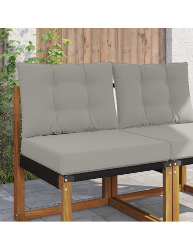 Cuscino per divano da esterno 2 pcs Grigio Poliestere