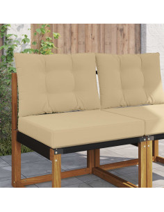 Cuscino per divano da esterno 2 pcs Beige Poliestere