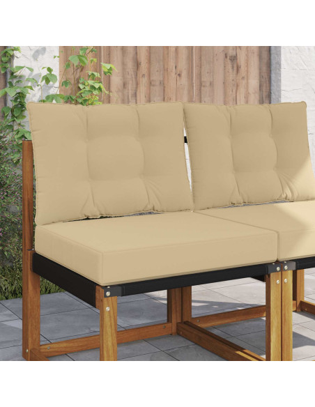 Cuscino per divano da esterno 2 pcs Beige Poliestere
