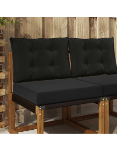 Cuscino per divano da esterno 2 pcs Nero Poliestere