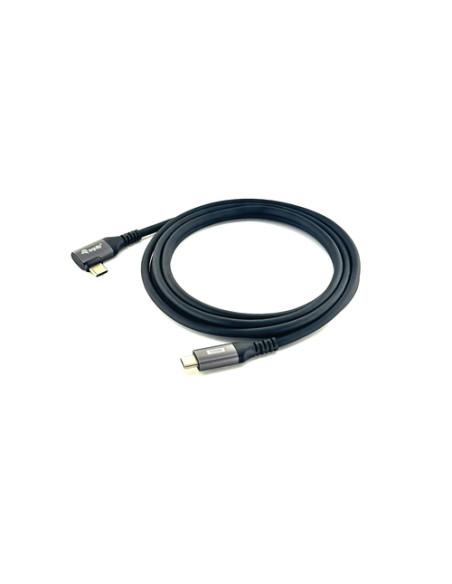 Equip 128891 Cavo USB 2.0 da C a C angolato a 90°, M/M, 1,0 m, PD 100W, nero