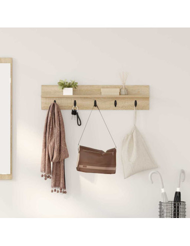 Appendiabiti a muro Rovere Sonoma 80 x 10,5 x 18 cm