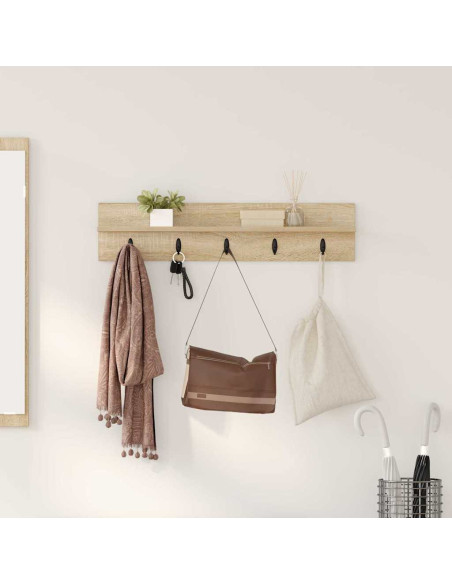 Appendiabiti a muro Rovere Sonoma 80 x 10,5 x 18 cm