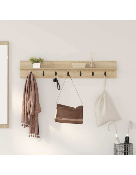 Appendiabiti a muro Rovere Sonoma 100 x 10,5 x 18 cm