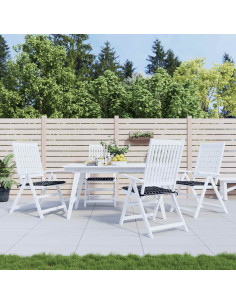 Cuscini Sedia 4 pz Motivo a Quadri Nero 40x40x4 cm in Tessuto