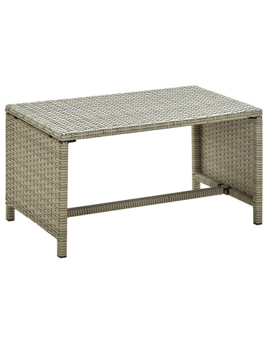 Tavolino da Salotto Beige 70x40x38 cm in Polyrattan