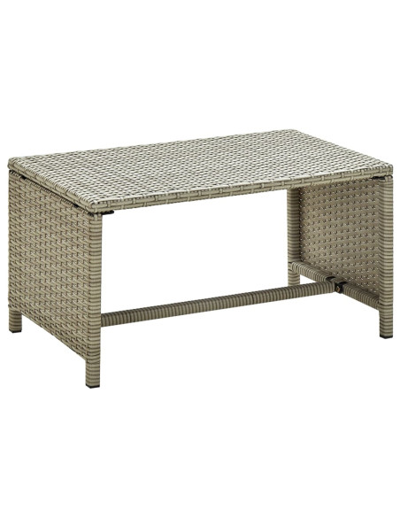 Tavolino da Salotto Beige 70x40x38 cm in Polyrattan