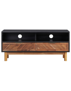 Mobile Porta TV 100x35x45 cm in Legno Massello di Acacia e MDF 2