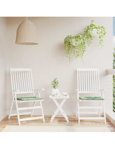 Cuscini per Sedia 2 pz Motivo a Foglie 40x40x4 cm Tessuto