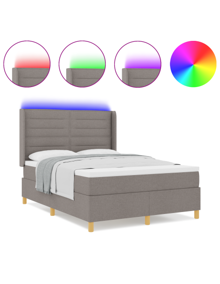 Letto a molle con materasso Talpa 140 x 200 cm Tessuto