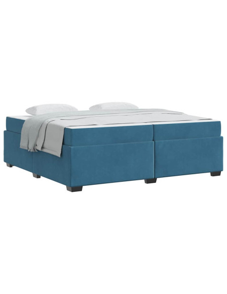 Struttura del letto Blu Scuro 200 x 200 cm Tessuto
