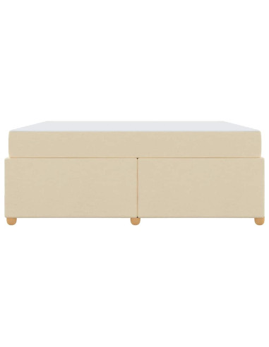Struttura del letto con materasso Crema 180 x 200 cm Tessuto