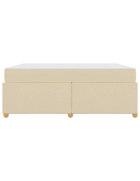 Struttura del letto con materasso Crema 180 x 200 cm Tessuto
