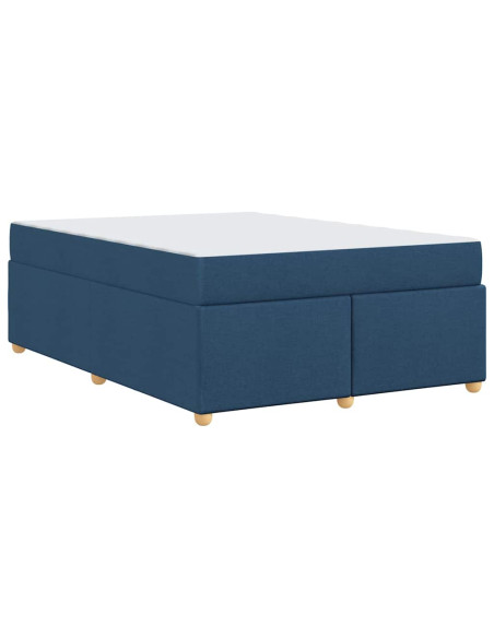 Struttura del letto con materasso Blu 140 x 200 cm Tessuto