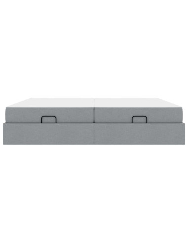 Struttura letto con materasso 2 pcs Grigio chiaro Tessuto