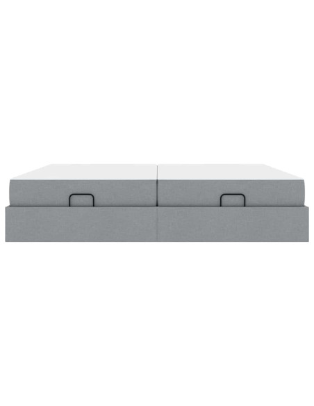 Struttura letto con materasso 2 pcs Grigio chiaro Tessuto
