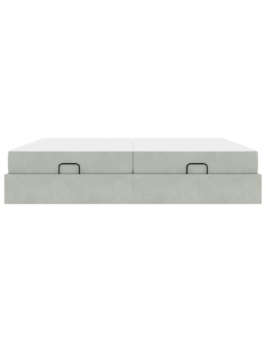 Struttura letto con materasso 2 pcs Grigio chiaro Velluto