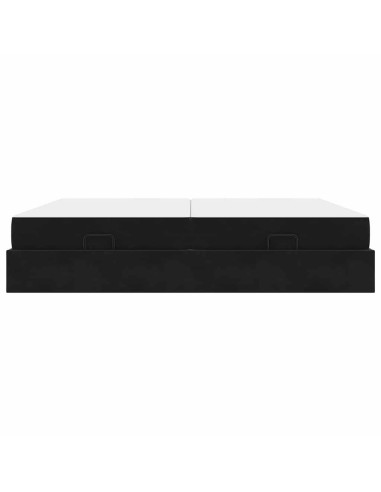 Struttura letto con materasso con materasso 2 pcs Nero Velluto