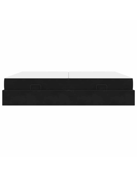 Struttura letto con materasso con materasso 2 pcs Nero Velluto