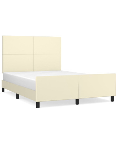 Giroletto con Testiera Crema 140x190 cm in Similpelle