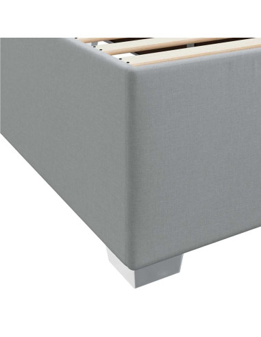 Struttura del letto Grigio chiaro 200 x 200 cm Tessuto