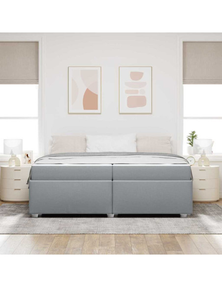 Struttura del letto Grigio chiaro 200 x 200 cm Tessuto
