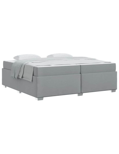 Struttura del letto Grigio chiaro 200 x 200 cm Tessuto