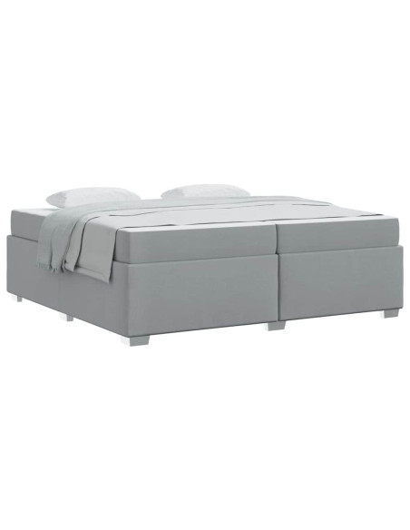 Struttura del letto Grigio chiaro 200 x 200 cm Tessuto