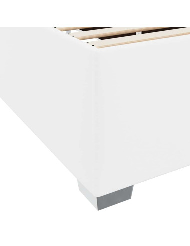 Struttura del letto con materasso Bianco 160 x 200 cm Tessuto