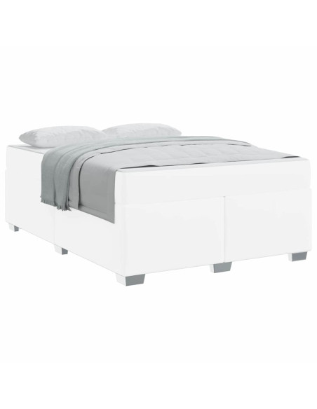 Struttura del letto con materasso Bianco 160 x 200 cm Tessuto