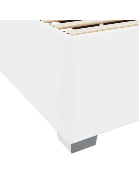 Struttura del letto con materasso Bianco 200 x 200 cm Tessuto