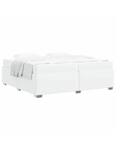 Struttura del letto con materasso Bianco 200 x 200 cm Tessuto