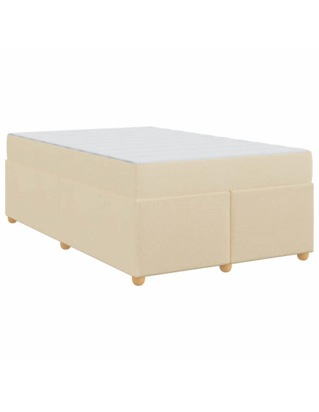 Struttura del letto con materasso Crema 120 x 190 cm Tessuto
