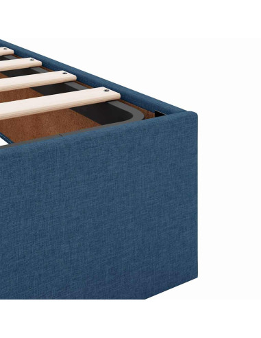 Struttura letto con materasso con materasso 2 pcs Blu Tessuto