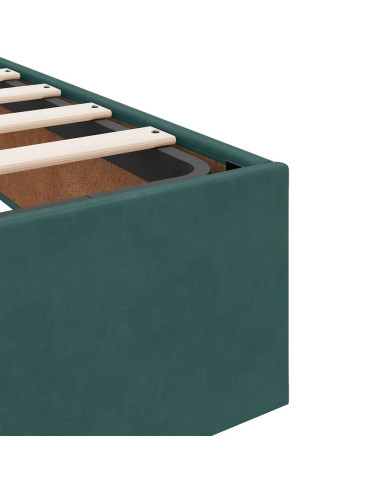 Struttura letto con materasso con materasso 2 pcs Verde Velluto