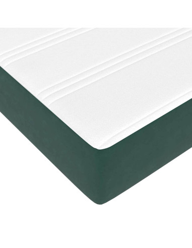 Struttura letto con materasso con materasso 2 pcs Verde Velluto