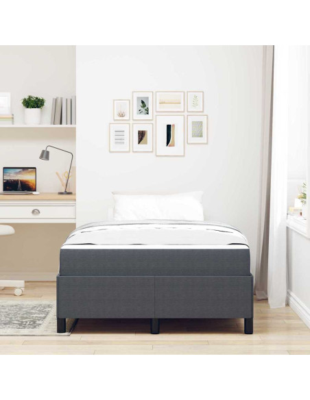 Struttura del letto Grigio scuro 120 x 190 cm Tessuto