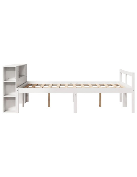 Letto Libreria senza Materasso Bianco 120x190 cm Legno di Pino