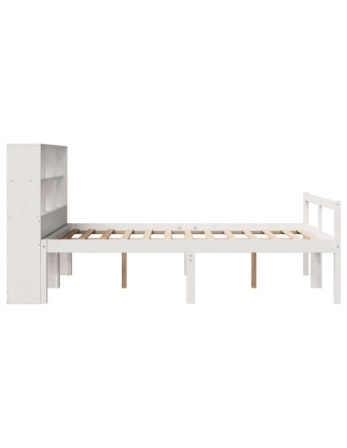 Letto Libreria senza Materasso Bianco 120x190 cm Legno di Pino