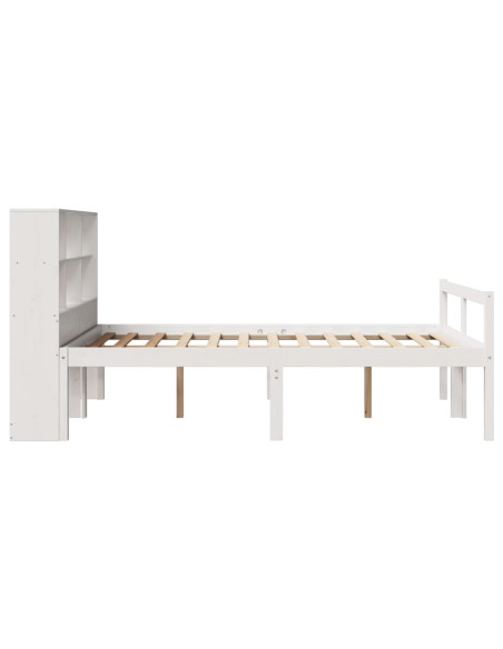 Letto Libreria senza Materasso Bianco 120x190 cm Legno di Pino