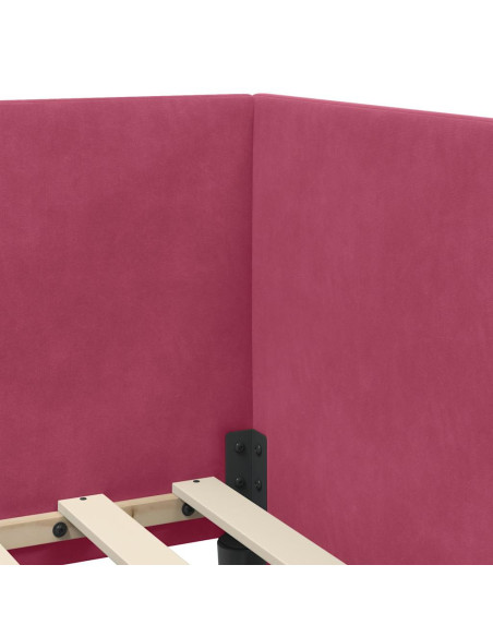 Cornice del letto ad angolo Rosso Vino 80 cm x 200 cm