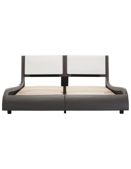 Struttura letto con LED senza materasso grigio e bianco 120x190 cm