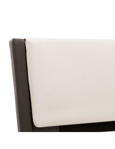 Struttura letto con LED senza materasso grigio e bianco 120x190 cm