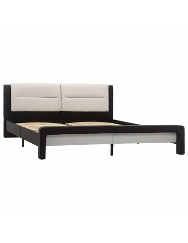 Struttura del letto Nero 218 x 132 x 86.5 cm Pelle Sintetica