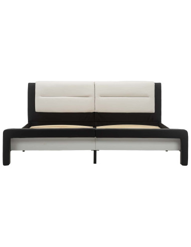 Struttura del letto Nero 218 x 132 x 86.5 cm Pelle Sintetica