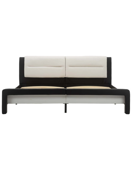 Struttura del letto Nero 218 x 132 x 86.5 cm Pelle Sintetica