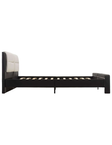 Struttura del letto Nero 218 x 132 x 86.5 cm Pelle Sintetica