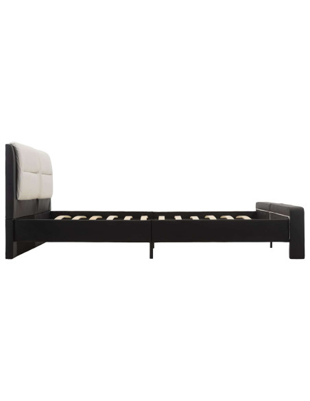 Struttura del letto Nero 218 x 132 x 86.5 cm Pelle Sintetica